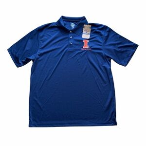 Rivalry Threads 91 Fighting Illini University of Illinois Blue Polo Men’s Large